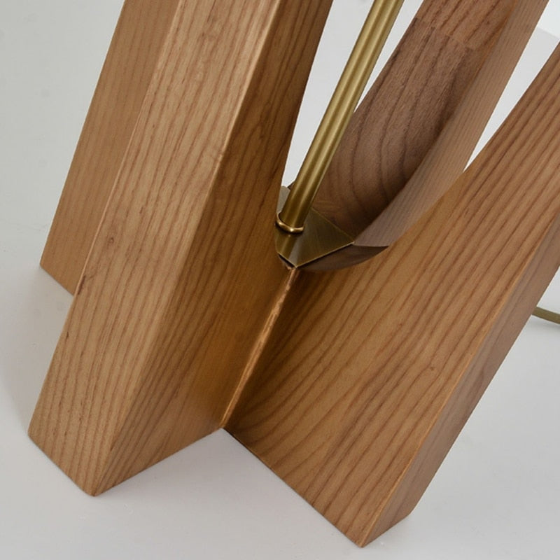Wooden Floor Lamp with Parchment Shade – Warm Ambient Light