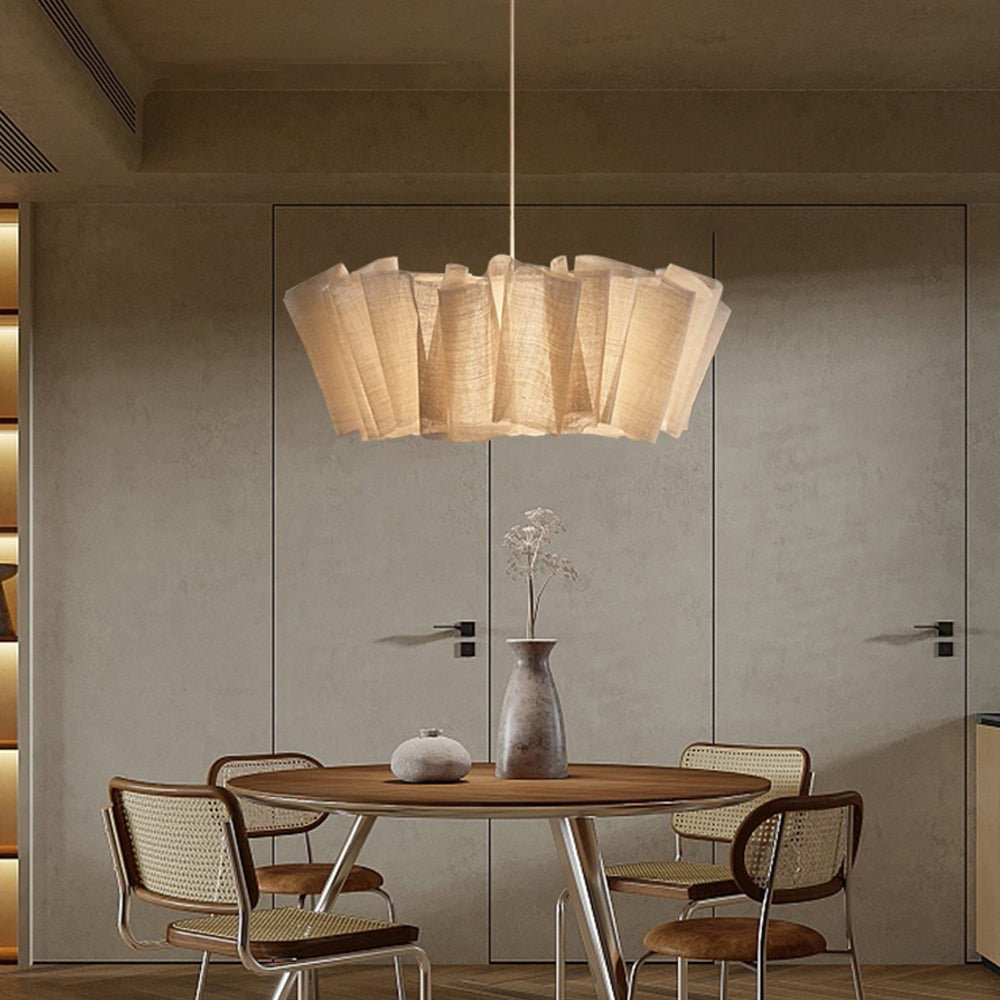 Minimalist Pendant Lamp with Knitted Shade – Handmade Design