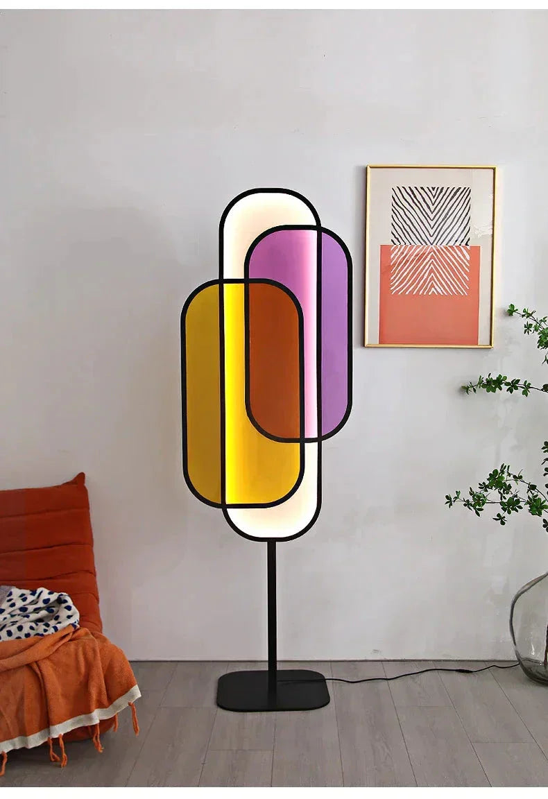 Floor Lamp with Acrylic Shades – Soft Glow for Living Room