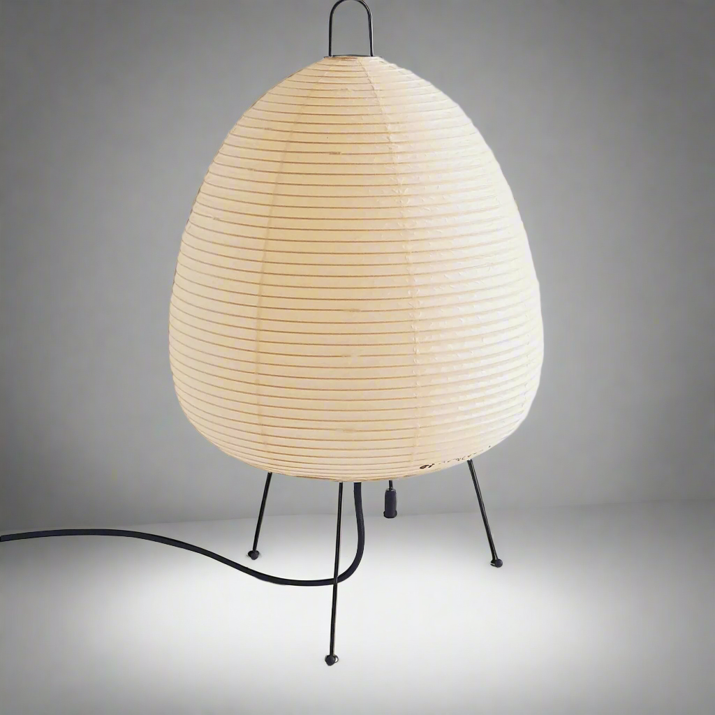 LED Table Lamp with Rice Paper Shade – Soft Bedroom Light