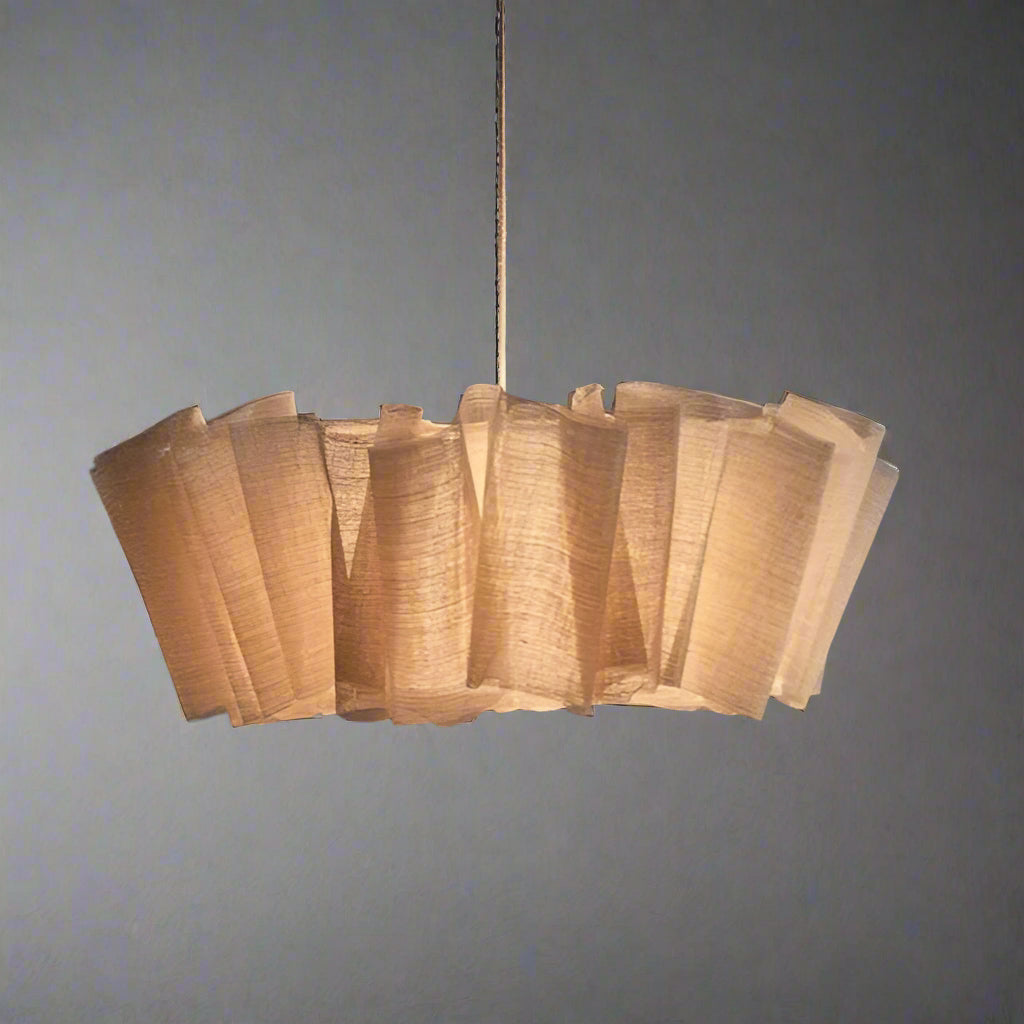 Minimalist Pendant Lamp with Knitted Shade – Handmade Design