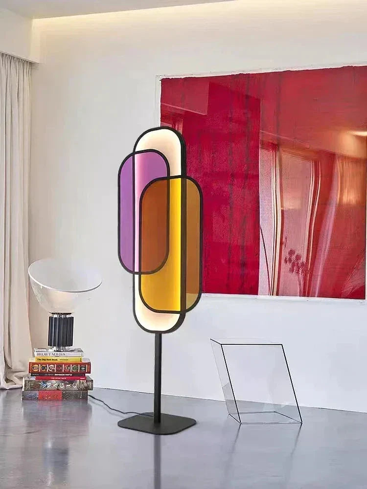 Floor Lamp with Acrylic Shades – Soft Glow for Living Room